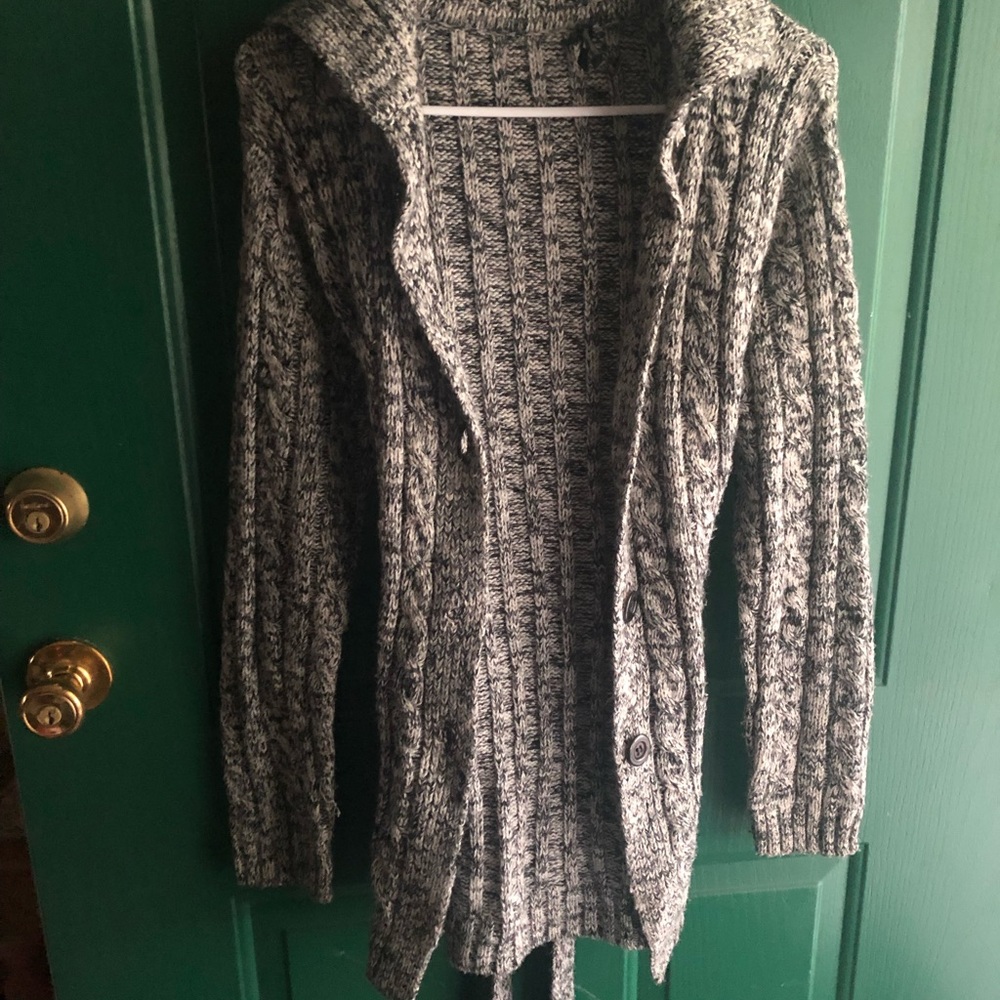 Black and white sweater